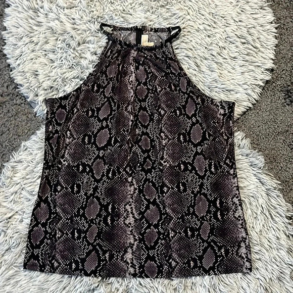 Snake skin Michael Kors Halter Top size XL - Picture 1 of 15
